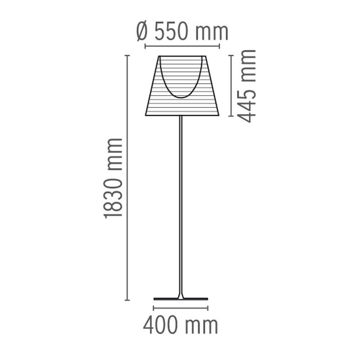 Candeeiro de pé KTribe F3, Transparente Flos
