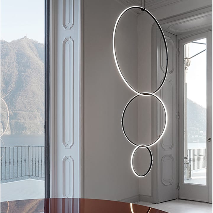 Candeeiro suspenso Arrangements Round, Black, large Flos