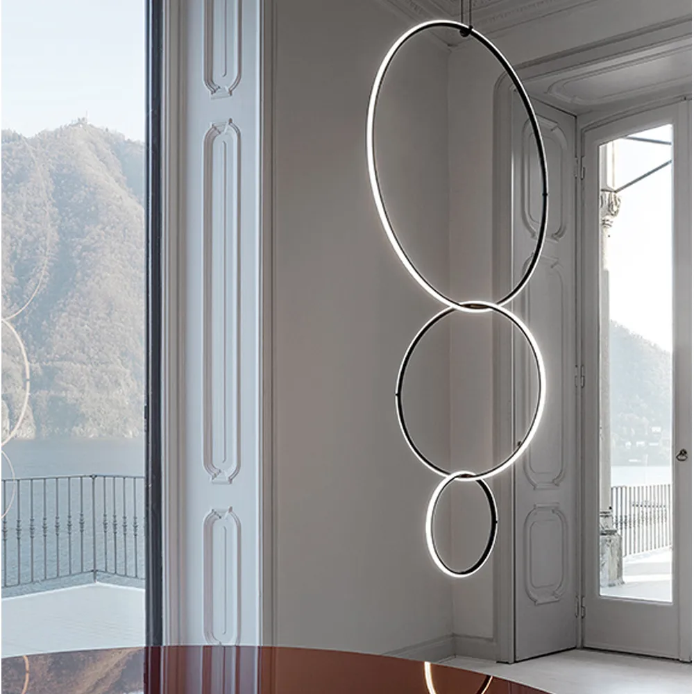 Candeeiro suspenso Arrangements Round, Black, medium Flos