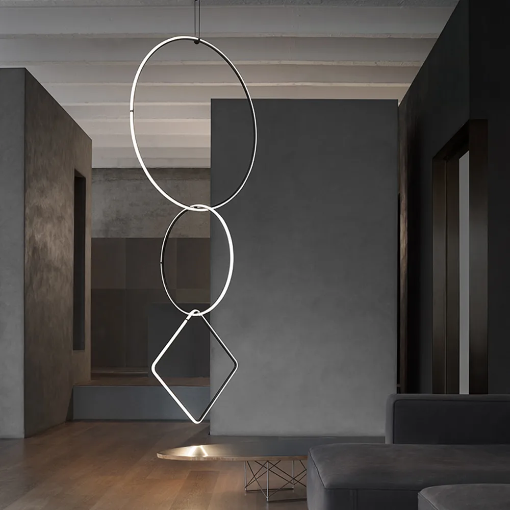 Candeeiro suspenso Arrangements Round, Black, medium Flos