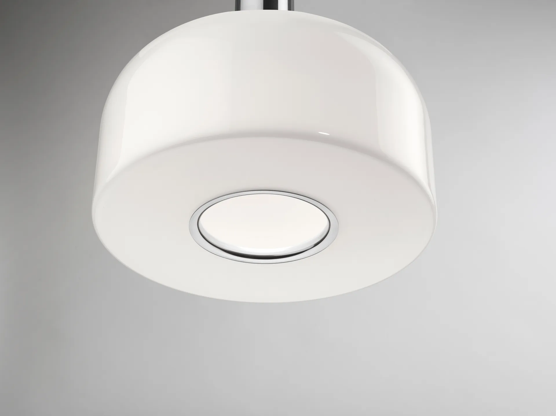 Candeeiro suspenso Bellhop Glass S1, Bright aluminum Flos