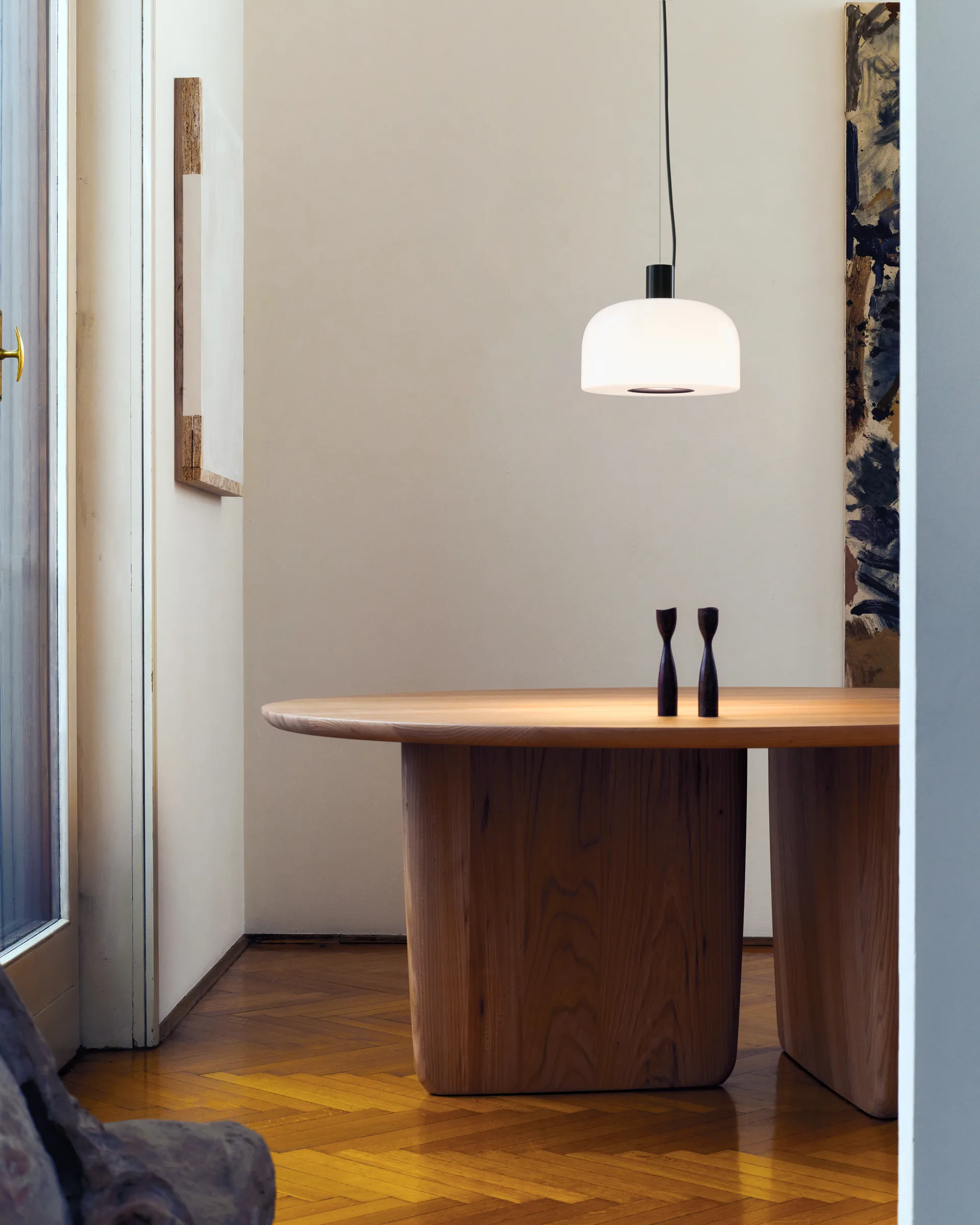 Candeeiro suspenso Bellhop Glass S1, Cioko Flos