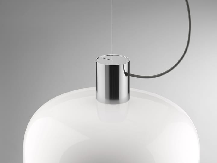 Candeeiro suspenso Bellhop Glass S2, Bright aluminum Flos