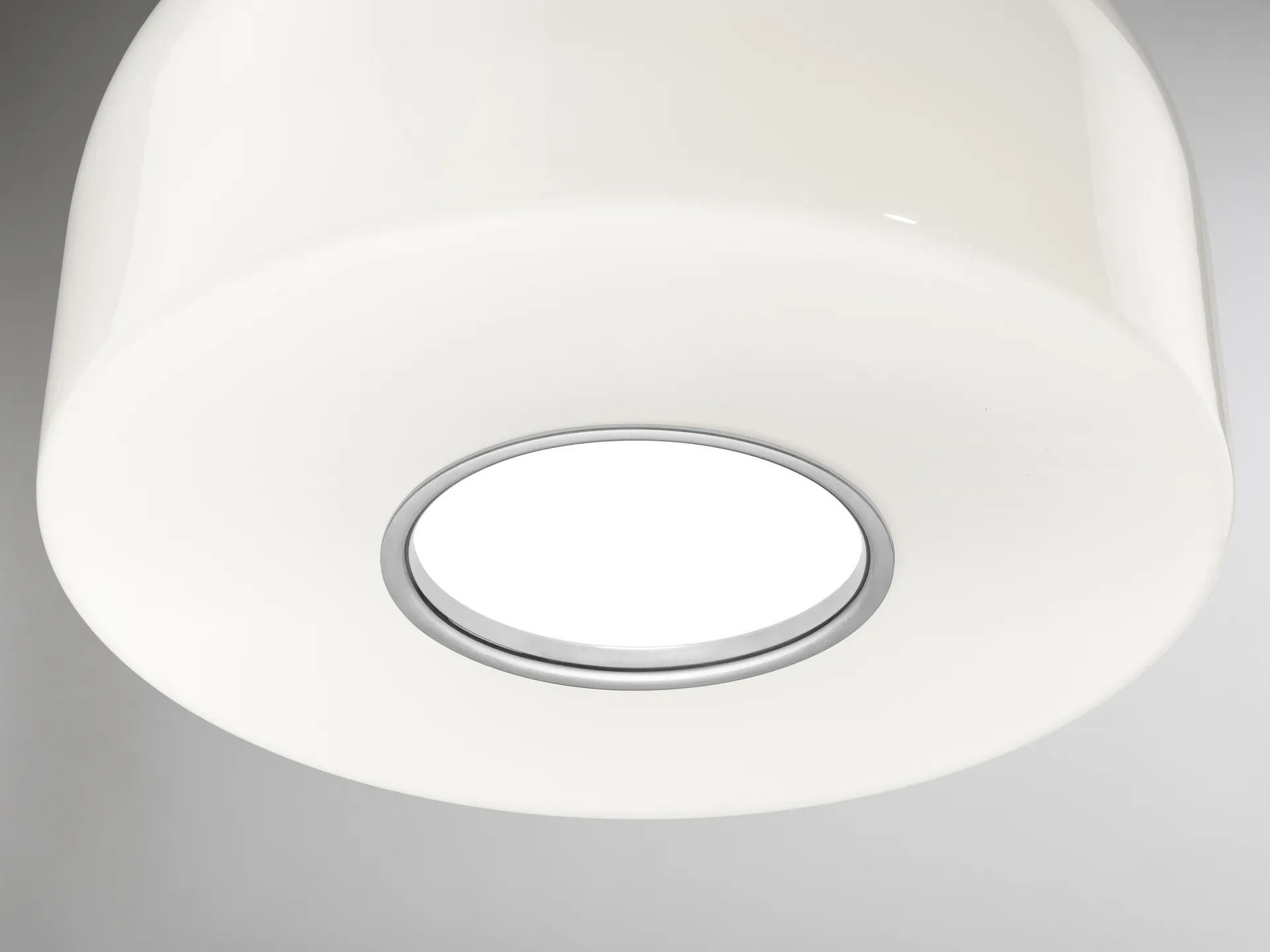 Candeeiro suspenso Bellhop Glass S2, Bright aluminum Flos