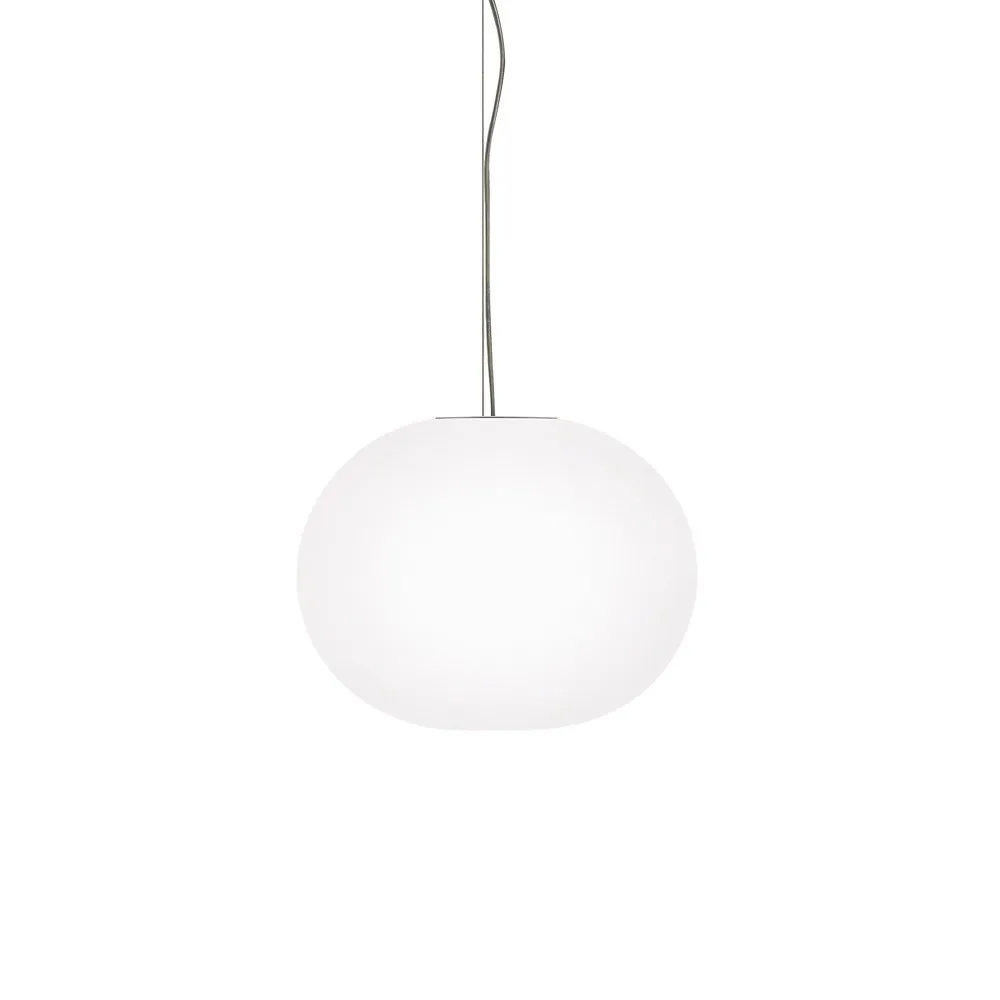 Candeeiro suspenso Glo-ball S1, Vidro opala branco Flos