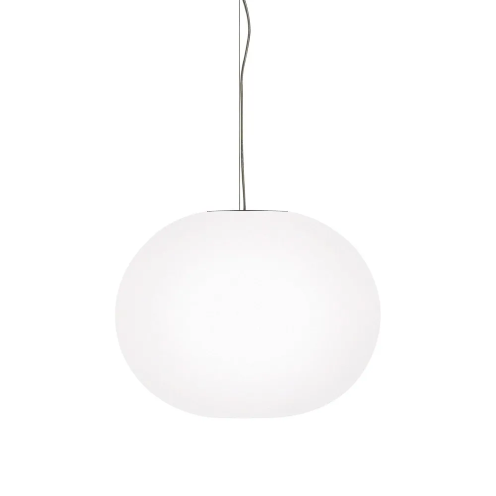 Candeeiro suspenso Glo-ball S2, Vidro opala branco Flos