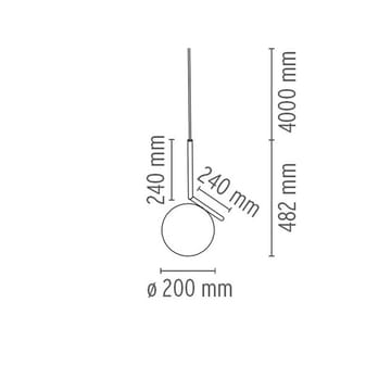 Candeeiro suspenso IC lights S1 - Cromo-opala - Flos