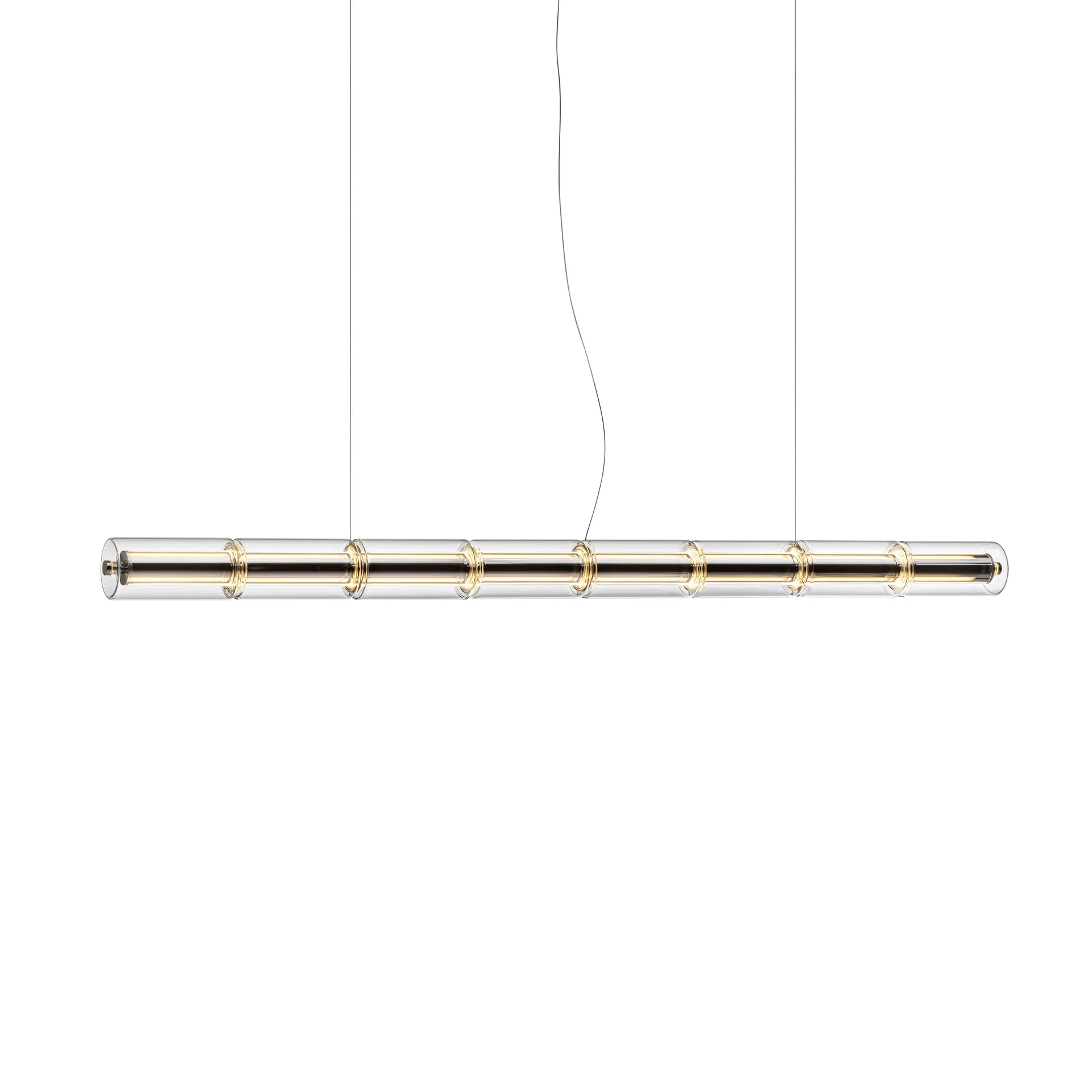 Candeeiro suspenso Luce Cilindrica S1 165,6 cm, Glass Flos