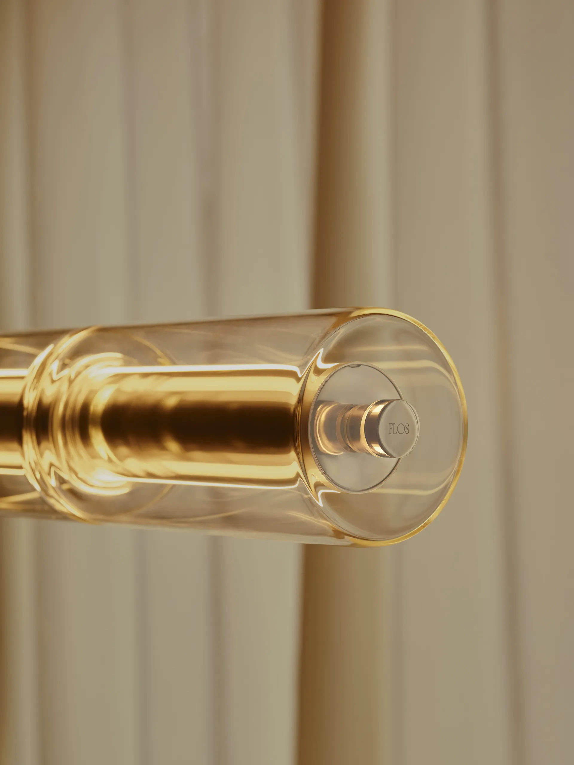 Candeeiro suspenso Luce Cilindrica S1 165,6 cm, Glass Flos