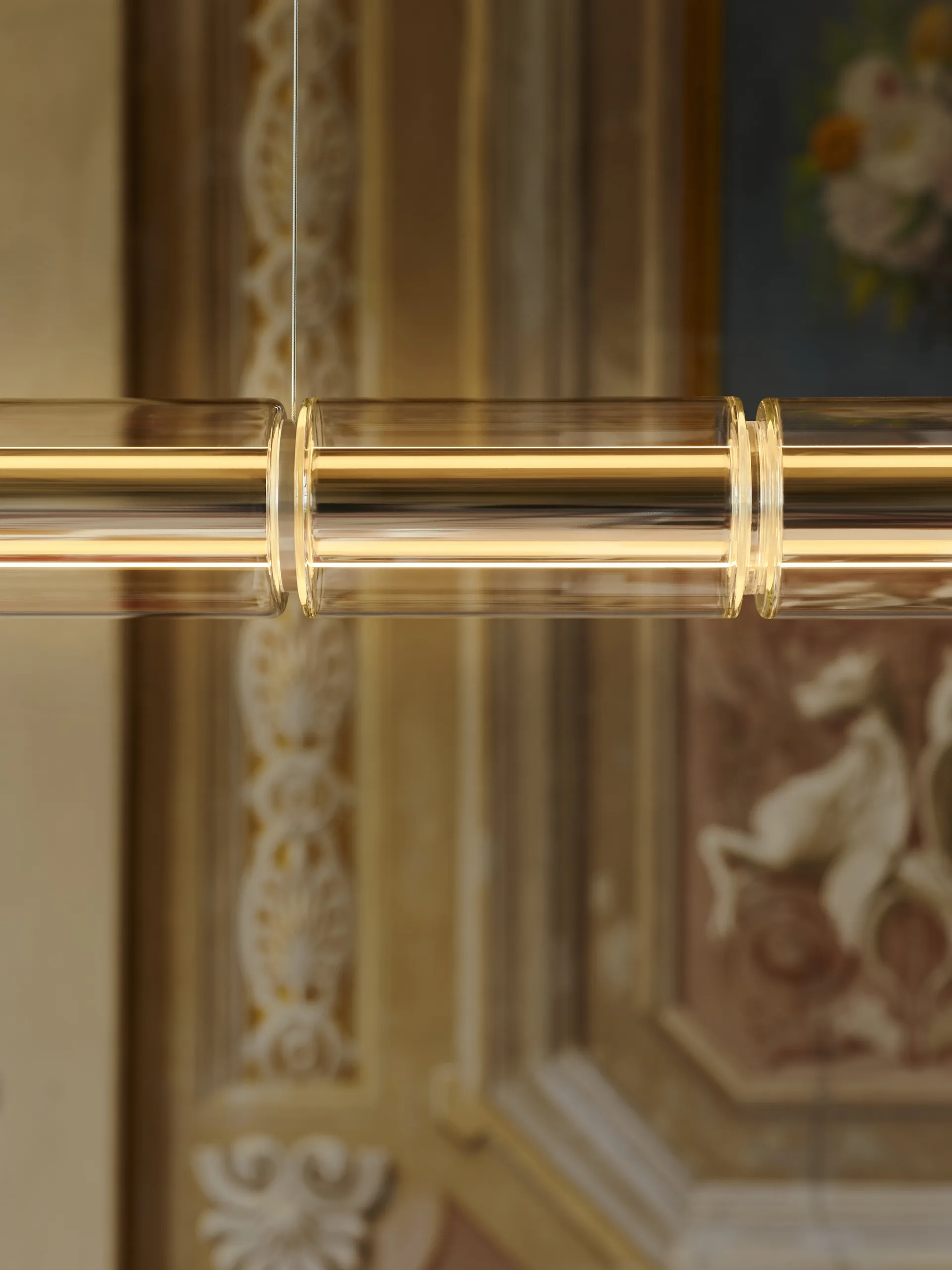 Candeeiro suspenso Luce Cilindrica S2 207,2 cm, Glass Flos