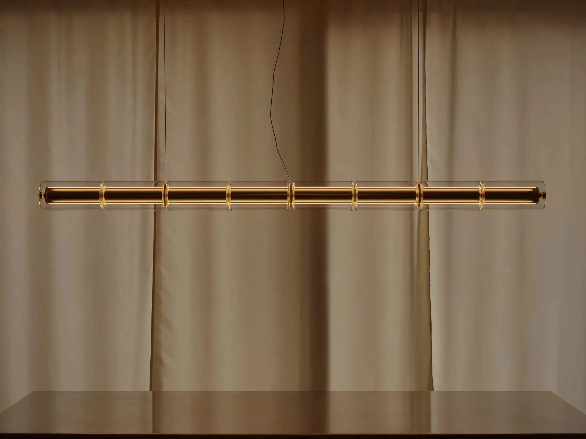 Candeeiro suspenso Luce Cilindrica S2 207,2 cm, Glass Flos