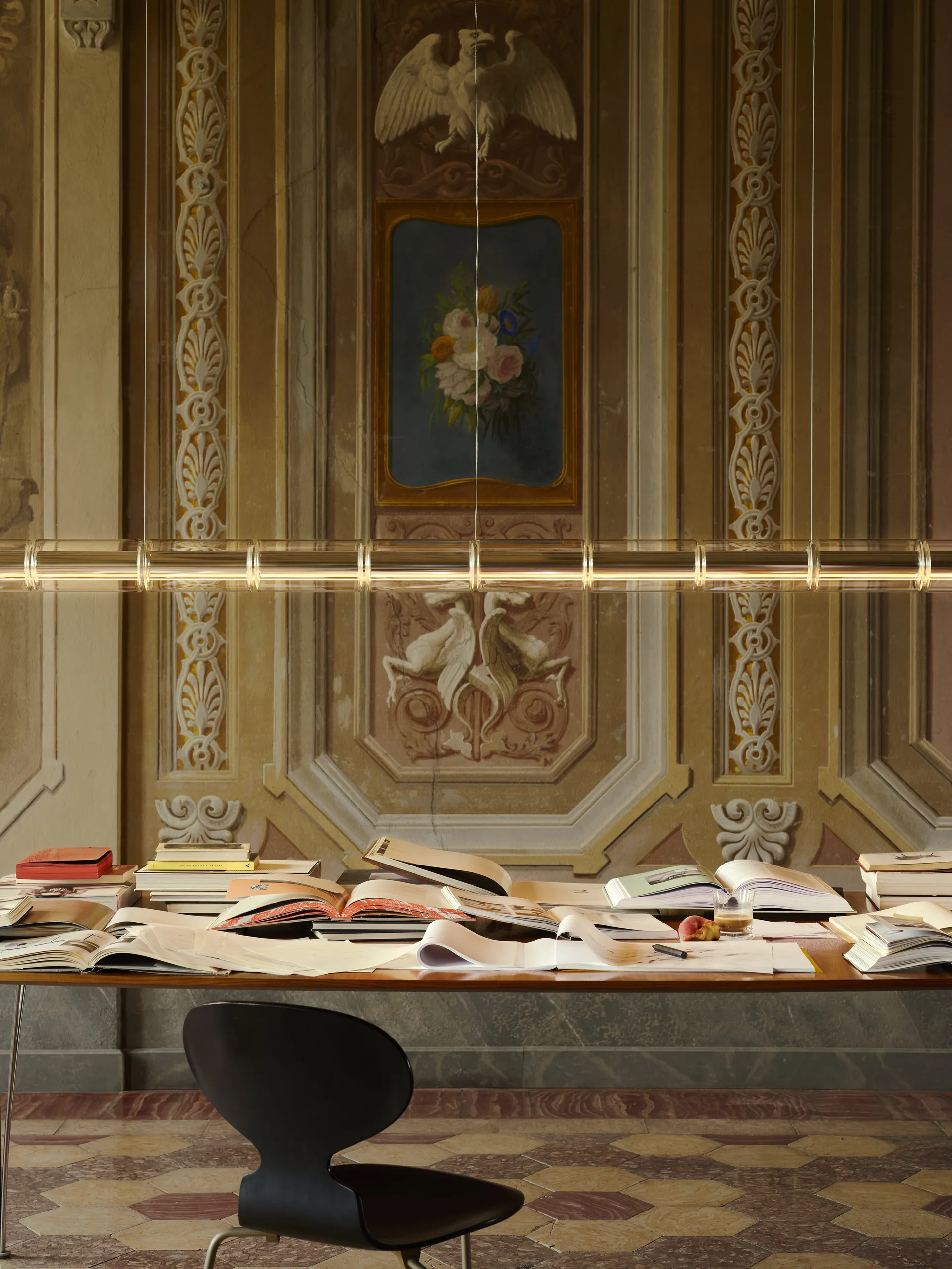 Candeeiro suspenso Luce Cilindrica S2 207,2 cm, Glass Flos