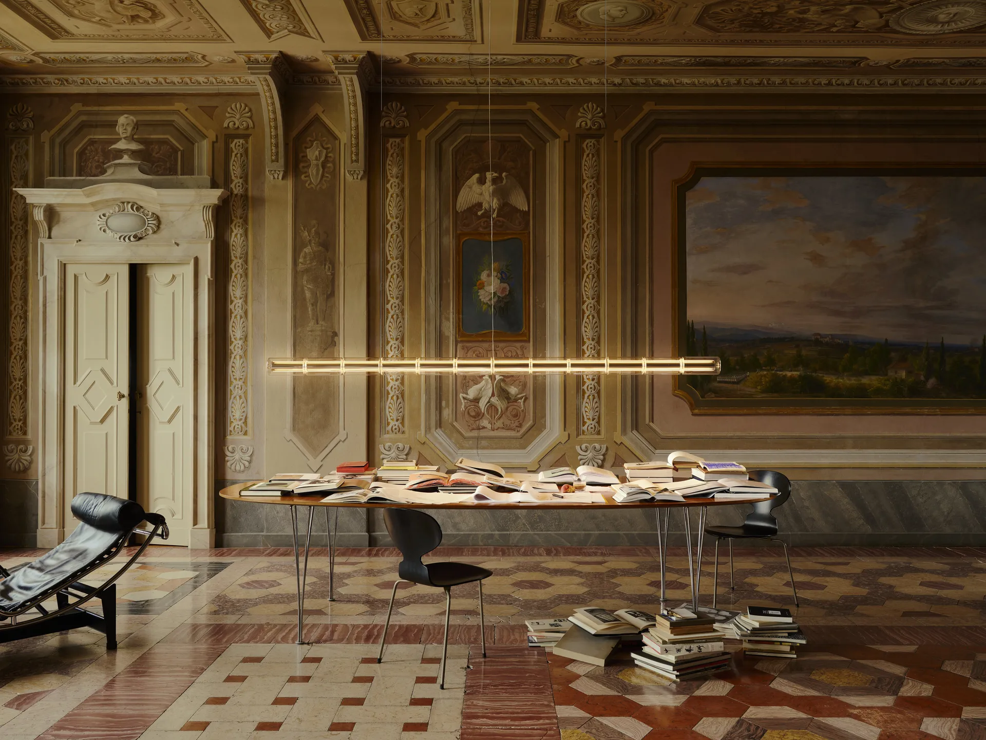 Candeeiro suspenso Luce Cilindrica S2 207,2 cm, Glass Flos