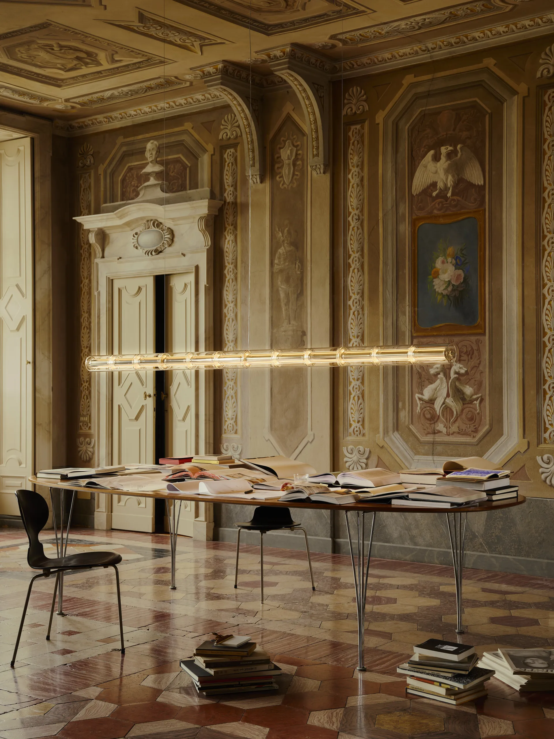 Candeeiro suspenso Luce Cilindrica S3 248,8 cm, Glass Flos