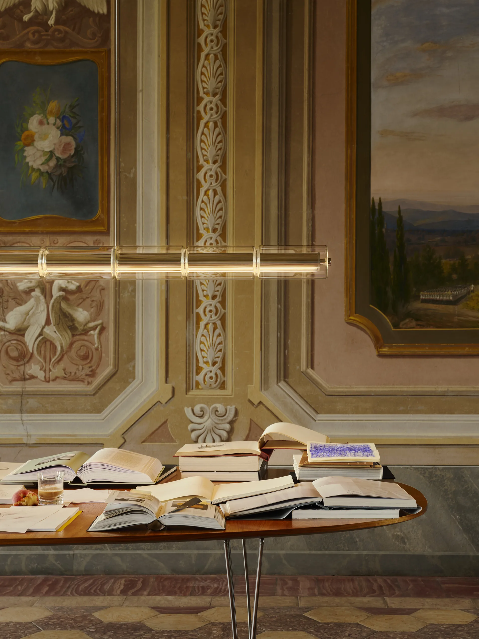 Candeeiro suspenso Luce Cilindrica S3 248,8 cm, Glass Flos