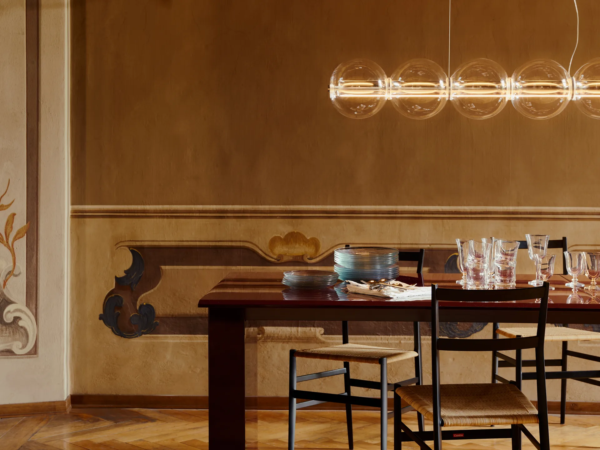 Candeeiro suspenso Luce Sferica S1 165,6 cm, Glass Flos