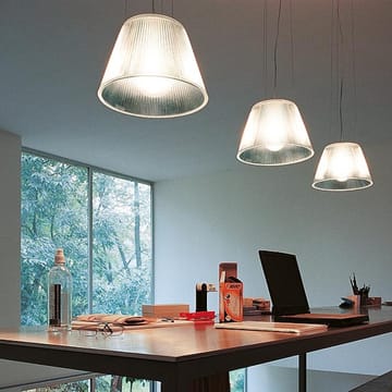 Candeeiro suspenso Romeo Moon S1 - Branco-vidro - Flos