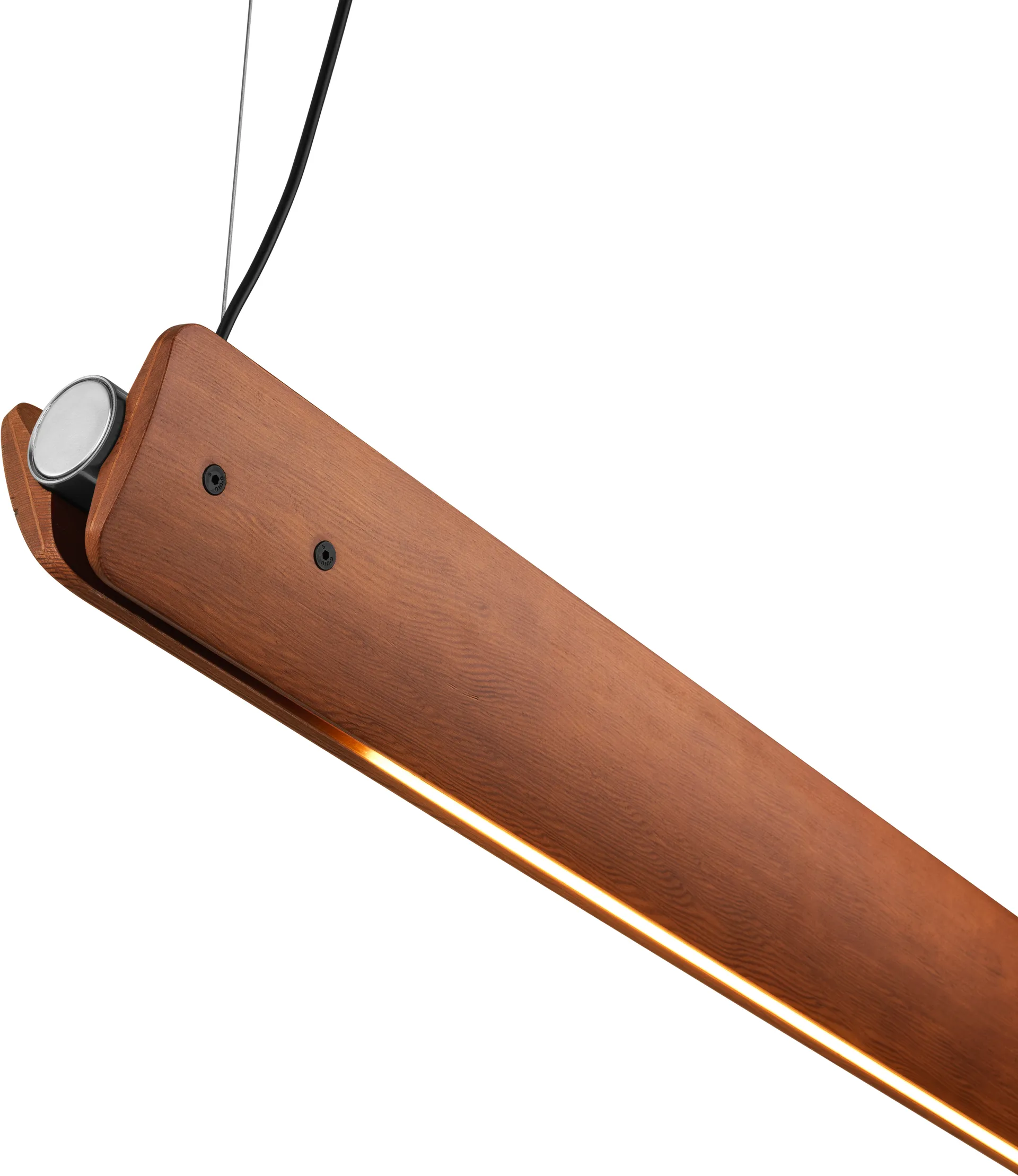 Candeeiro suspenso Seki-han 169,2 cm, Heat treatened ash-black metal Flos