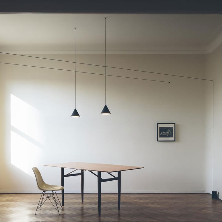 Candeeiro suspenso String Light Cone, Azul, cabo 12 m Flos