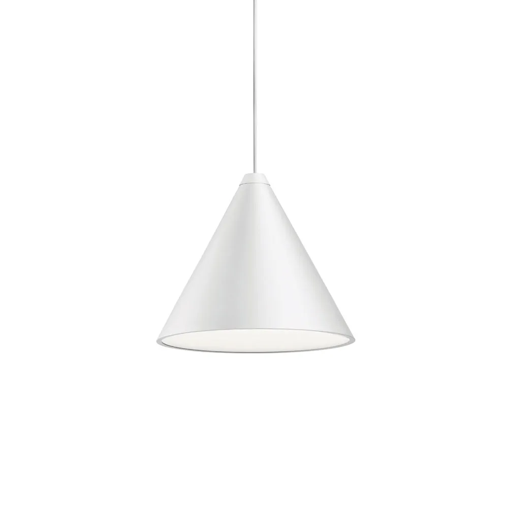 Candeeiro suspenso String Light Cone, Branco, cabo de 22 m Flos