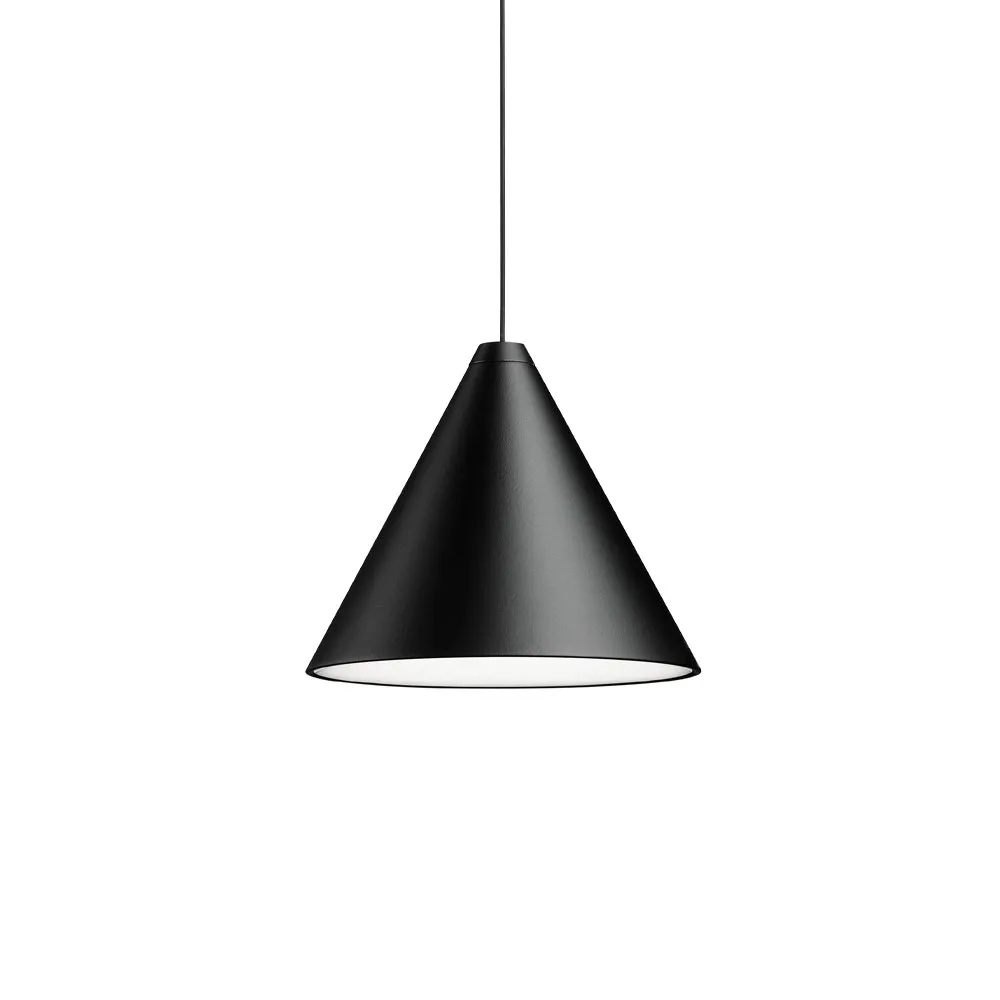 Candeeiro suspenso String Light Cone, Preto, cabo de 12 m Flos