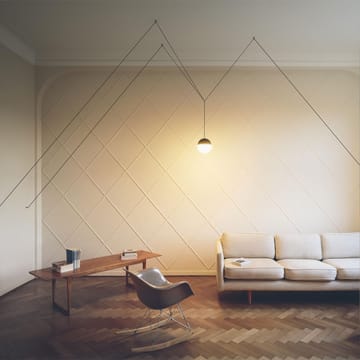 Candeeiro suspenso String Light Sphere - Azul, cabo 12 m - Flos