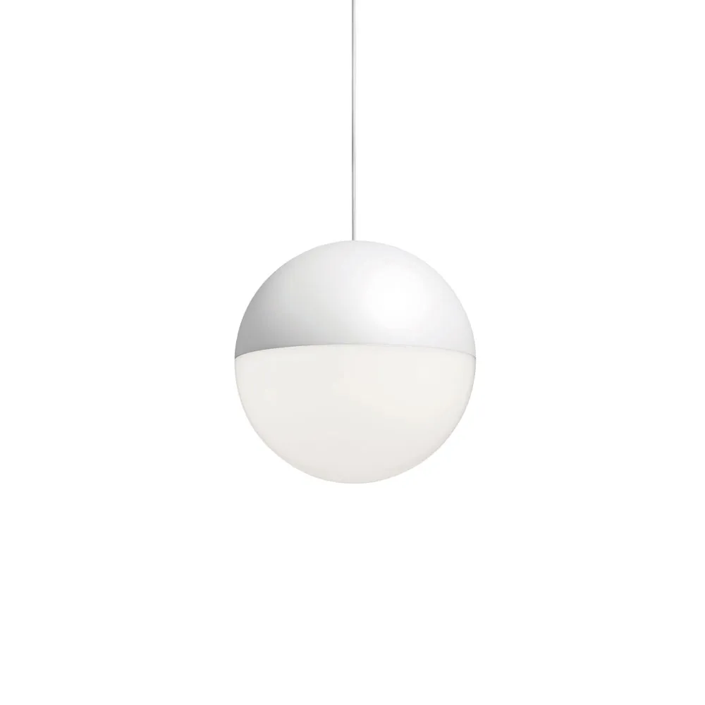 Candeeiro suspenso String Light Sphere, Branco, cabo de 12 m Flos