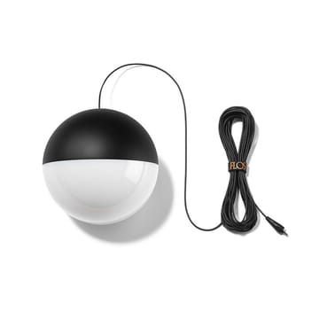 Candeeiro suspenso String Light Sphere - Preto, cabo de 12 m - Flos