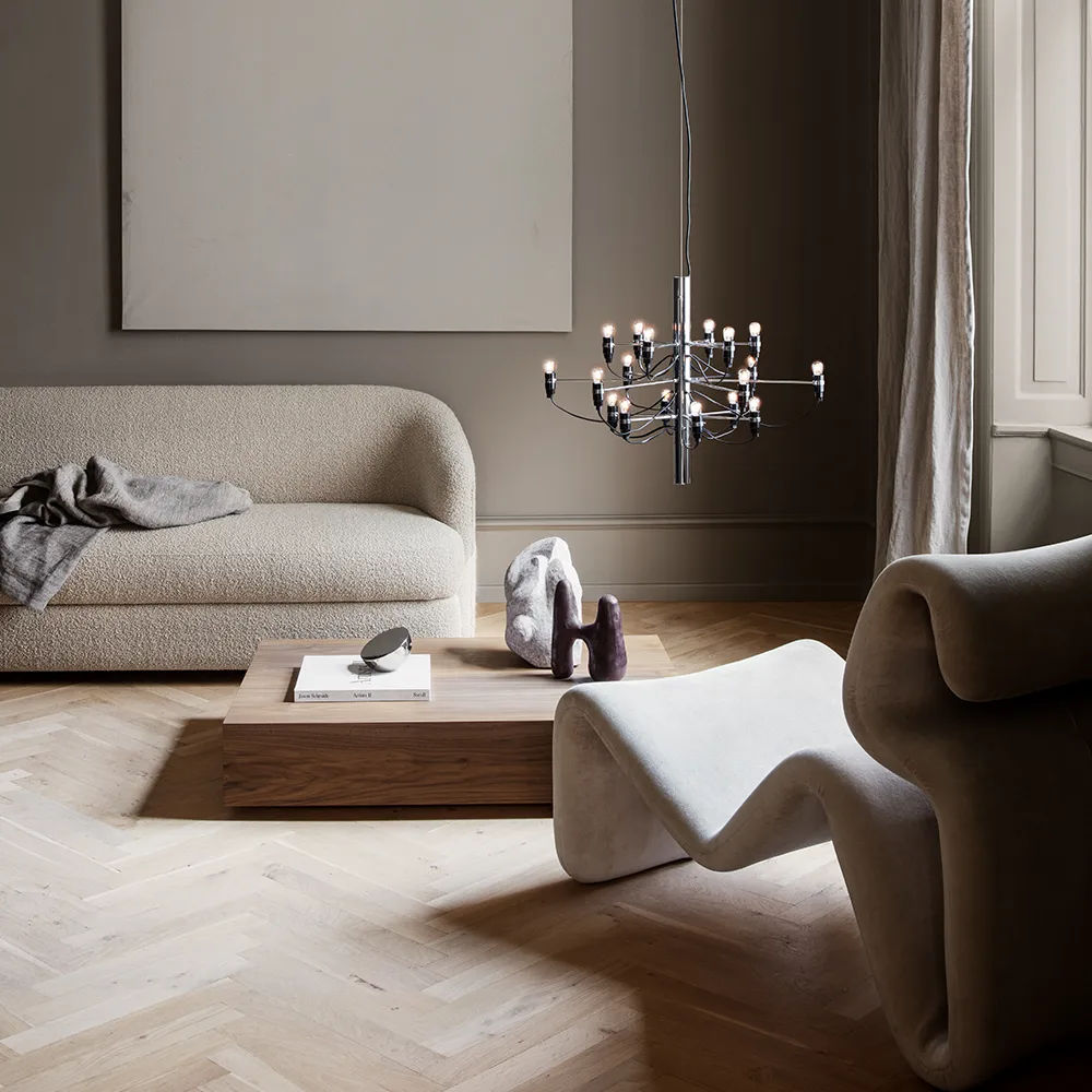 Candelabro 2097 Sarfatti LED, Cromo 18 lâmpadas Flos