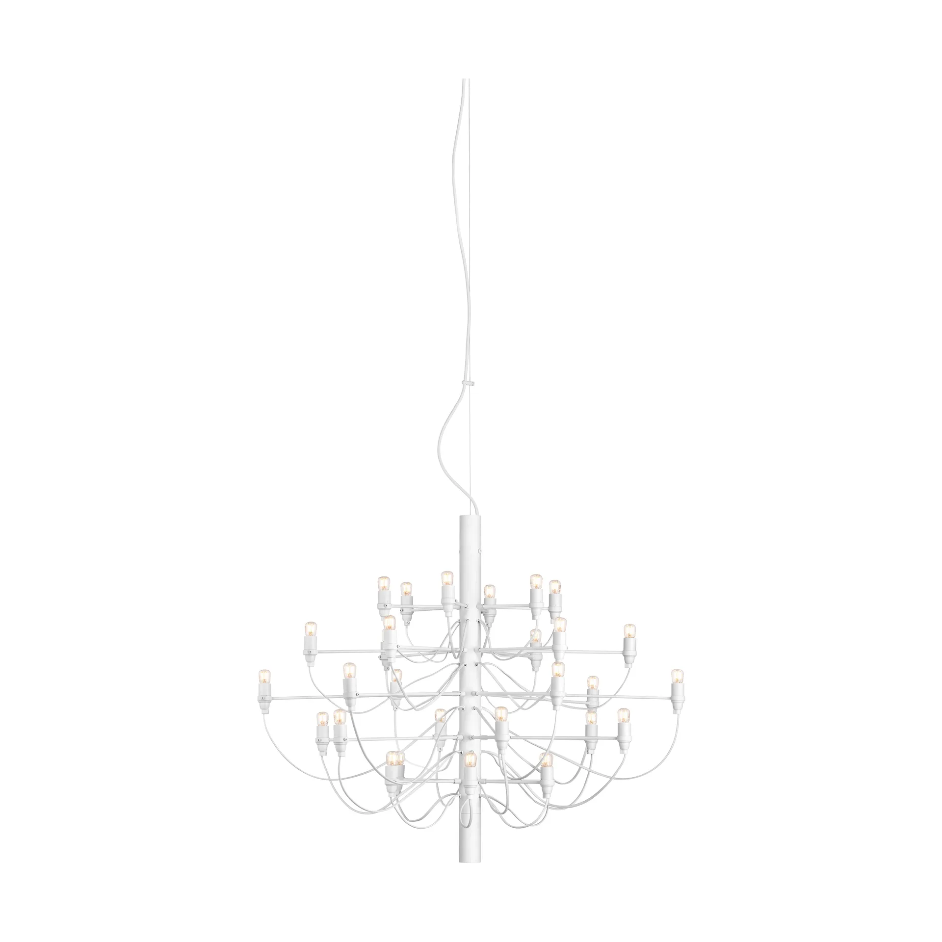 Candelabro 2097 Sarfatti LED, Mattbranco 30 lâmpadas Flos