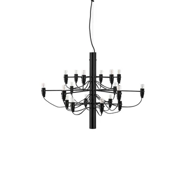 Candelabro 2097 Sarfatti LED - Matte preto 18 lâmpadas - Flos