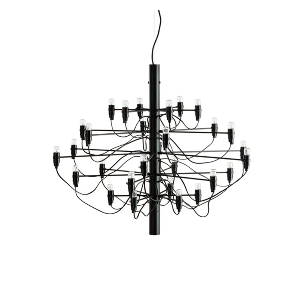 Candelabro 2097 Sarfatti LED, Preto fosco 30 lâmpadas Flos