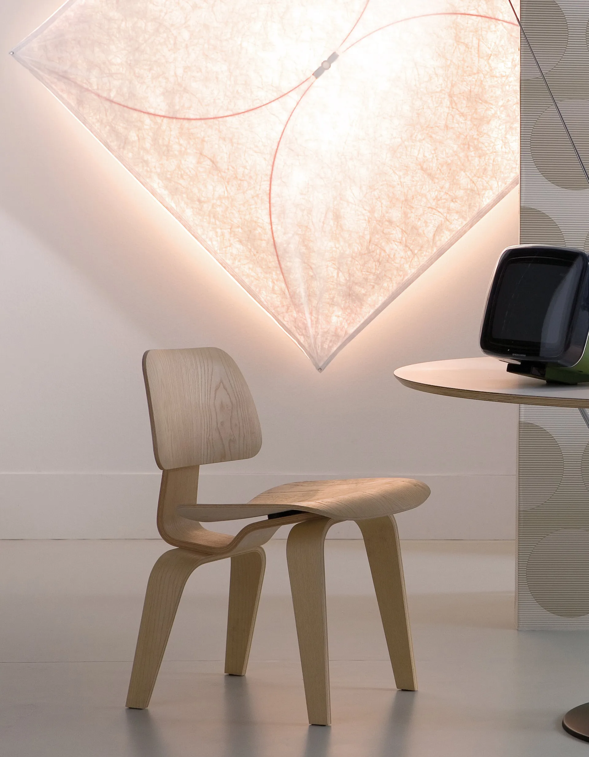 Lâmpada de parede Ariette 2, Branco-textil/estrutura em aço Flos