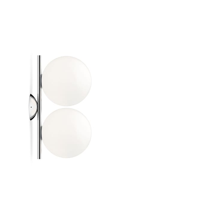 Lâmpada de parede IC lights C/W1 Double - Cromado-opala - Flos