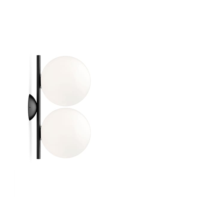 Lâmpada de parede IC lights C/W1 Double - Preto-opala - Flos