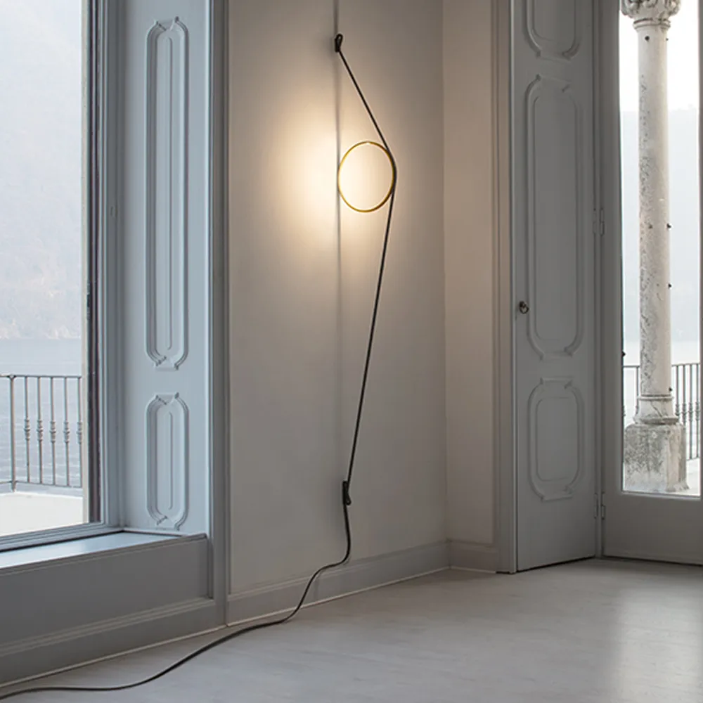 Lâmpada de parede Wirering, Cinza-branco Flos