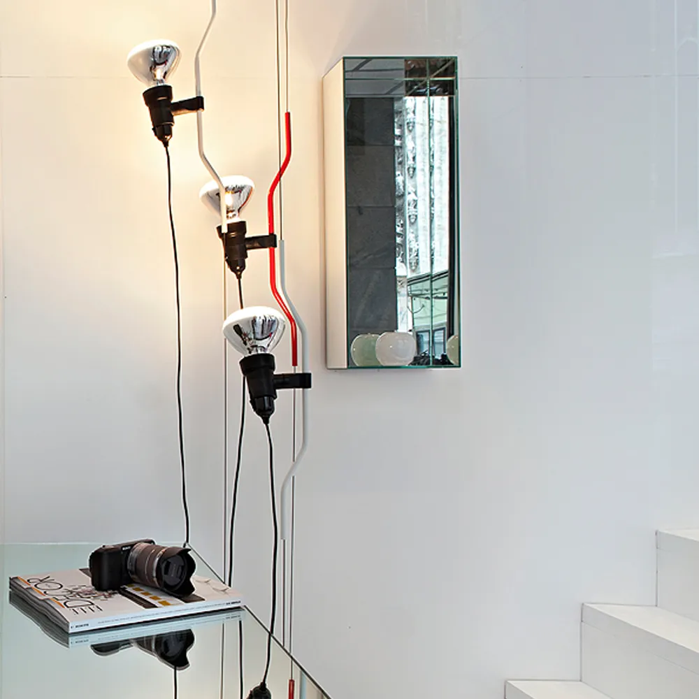 Luminária de chão e teto Parentesi dimável, Branco  Flos