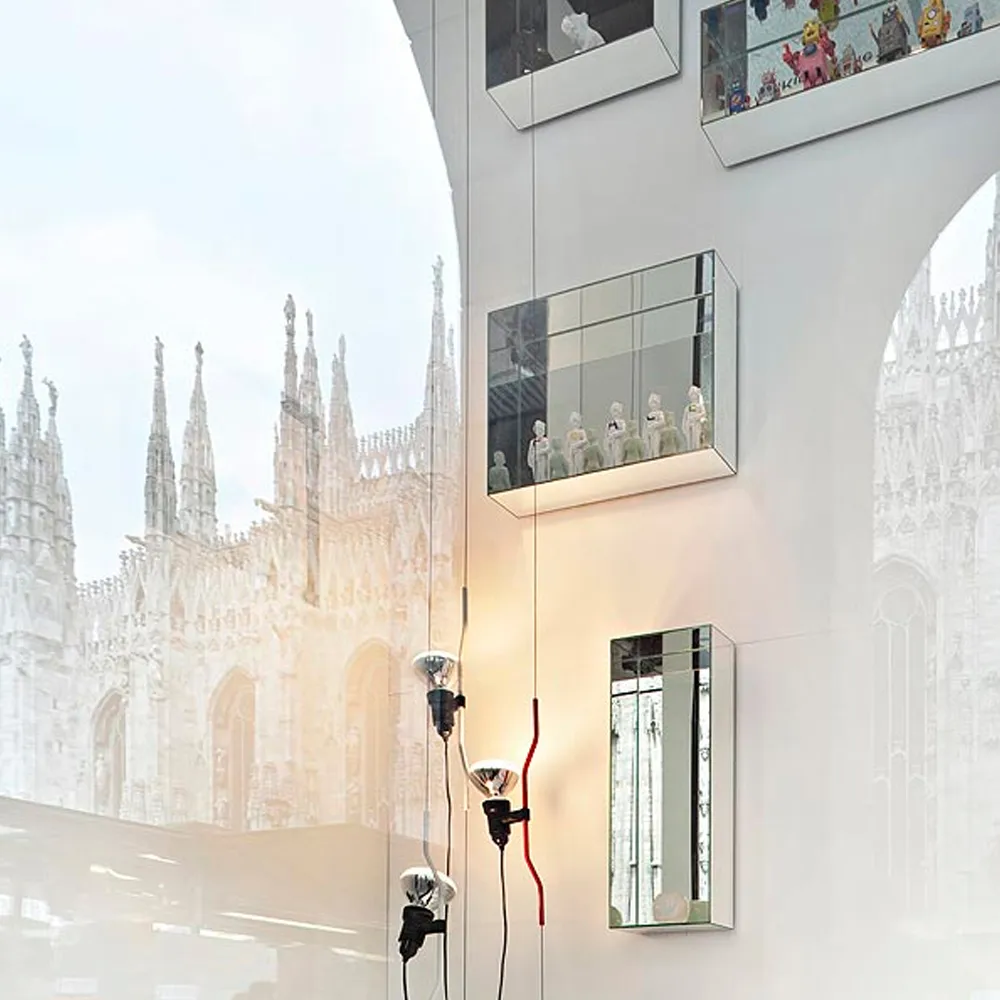 Luminária de chão e teto Parentesi dimável, Branco  Flos