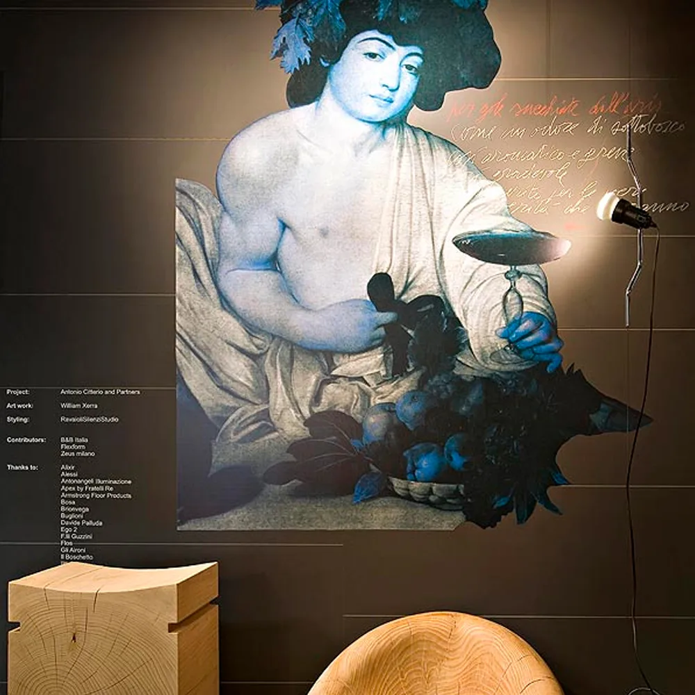 Luminária de chão e teto Parentesi dimável, Preto Flos