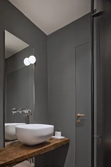 Mini Glo-Ball CW lâmpada de parede e teto montagem em espelho - Branco  - Flos