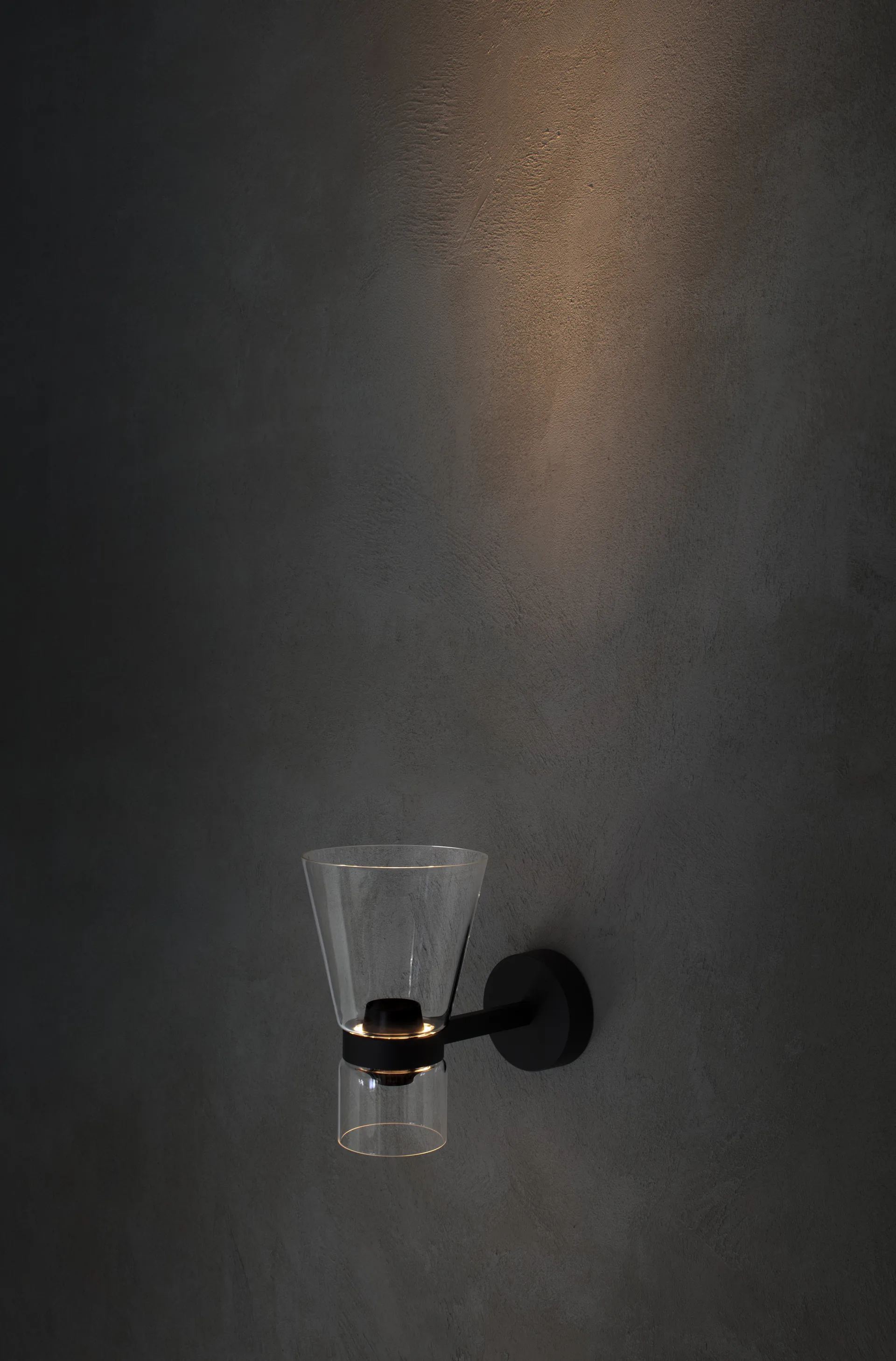 Nocturne Cone candeeiro de parede - preto,  Flos