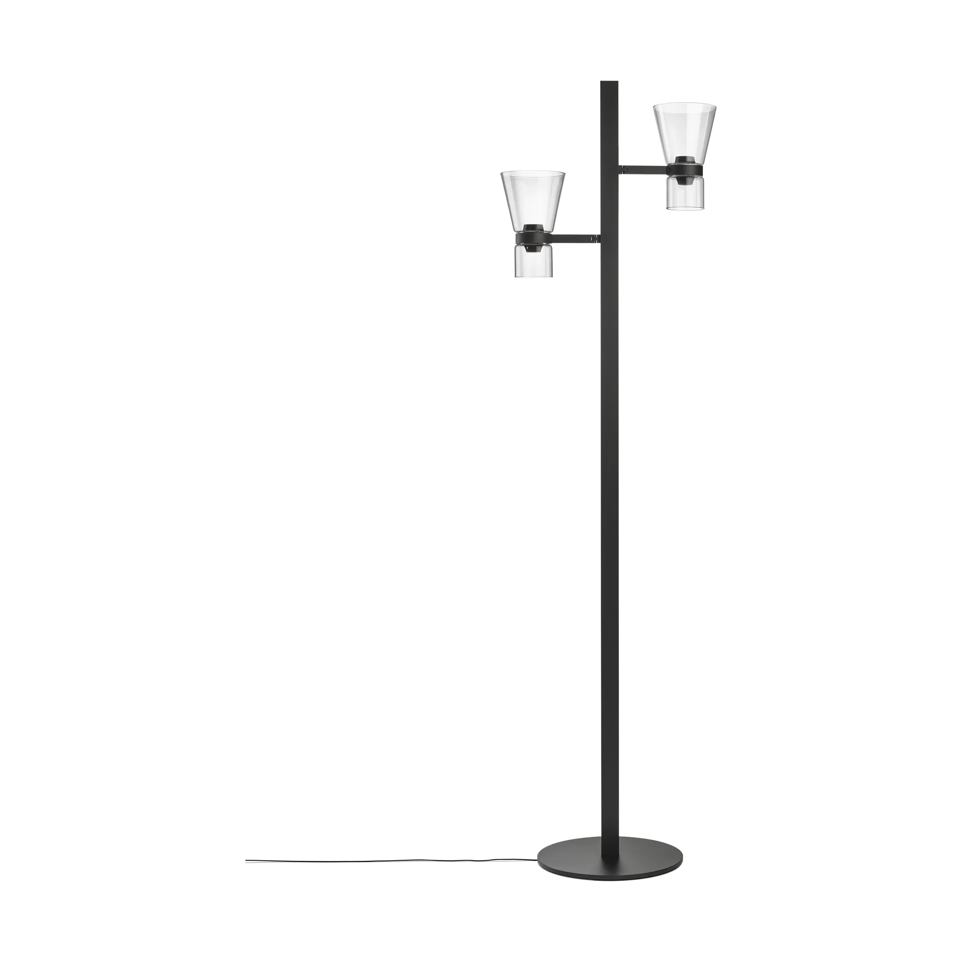 Nocturne F2 cone candeeiro de pé - preto,  Flos