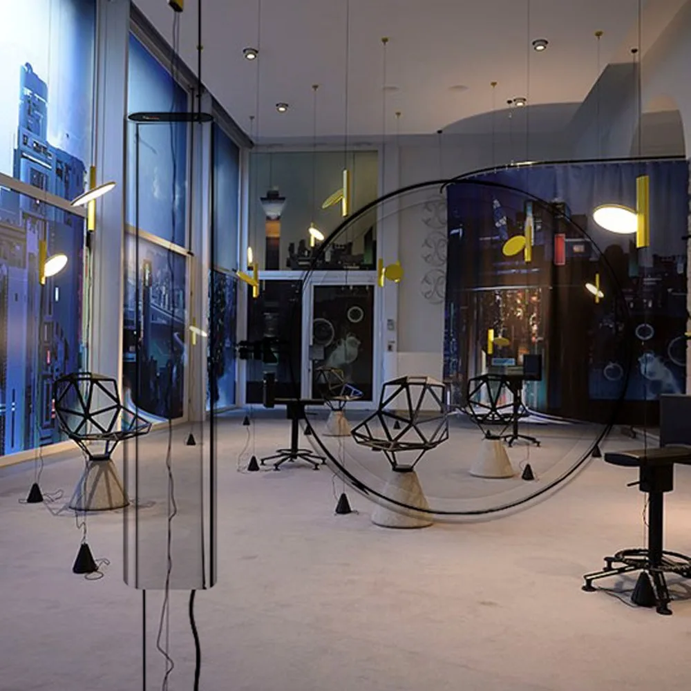 Ok candeeiro de tecto e de chão, Preto Flos