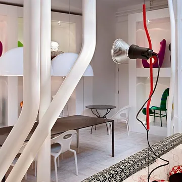 Parentesi candeeiro de chão e tecto - Nickel - Flos