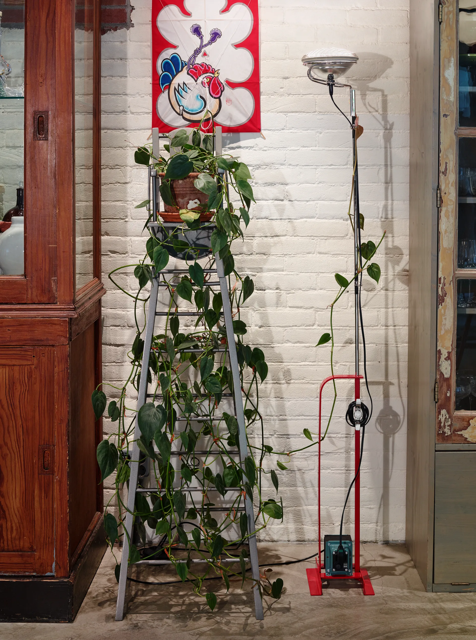 Toio Led candeeiro de pé - vermelho (EU),  Flos