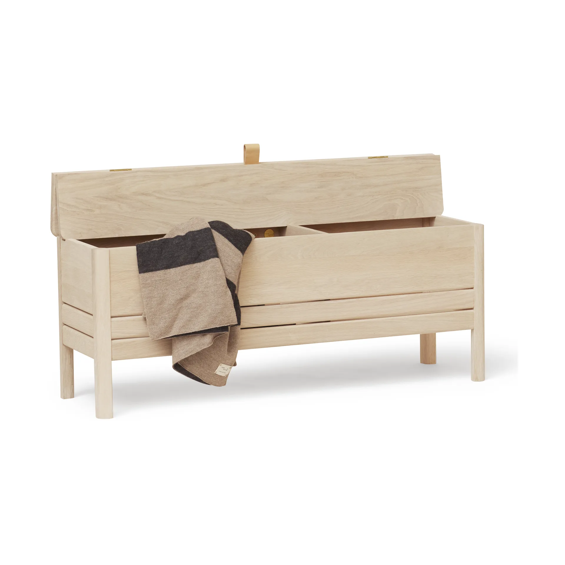 A Line banco de arrumação 111 cm, Carvalho branco Form & Refine