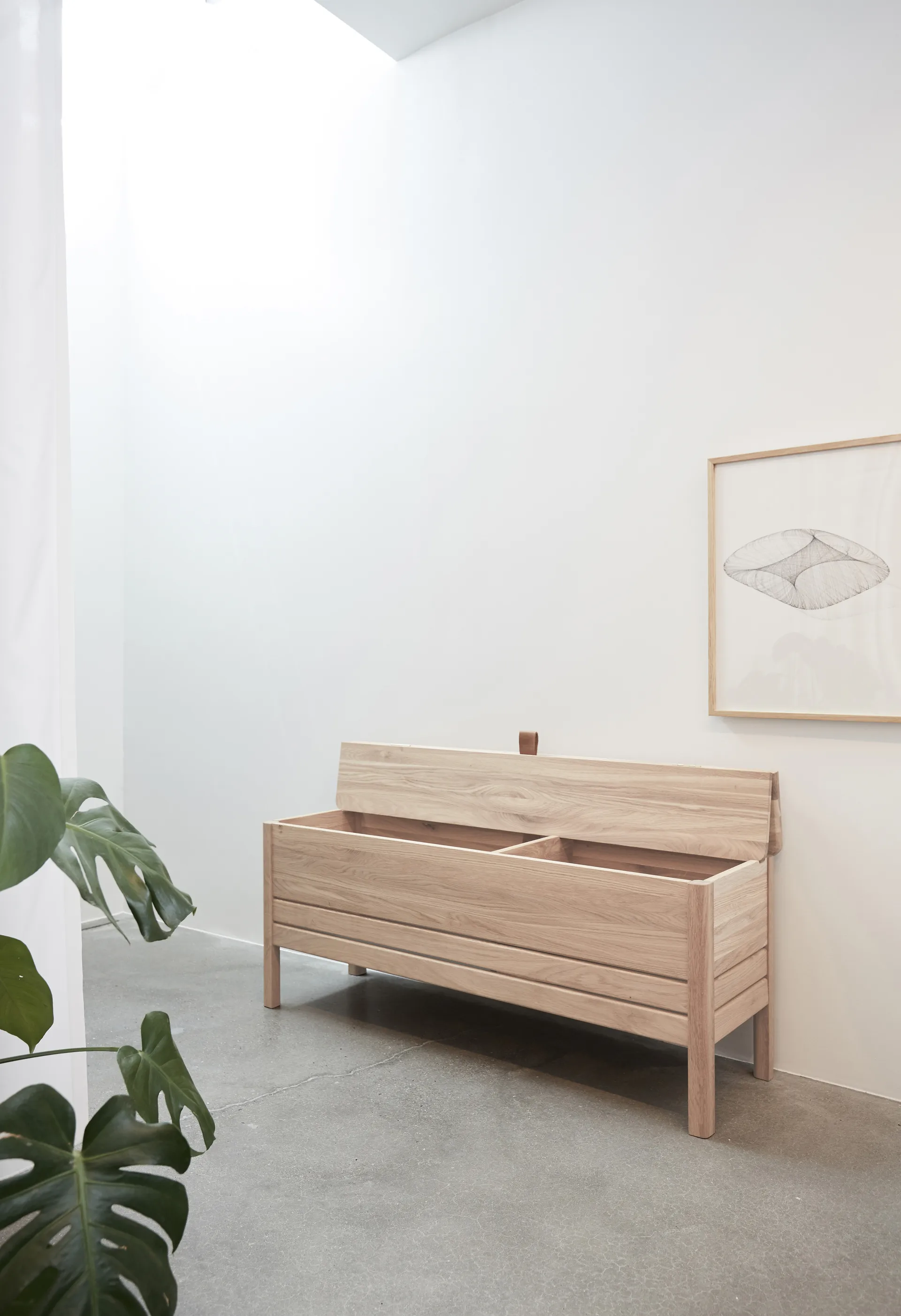 A Line banco de arrumação 111 cm, Carvalho branco Form & Refine