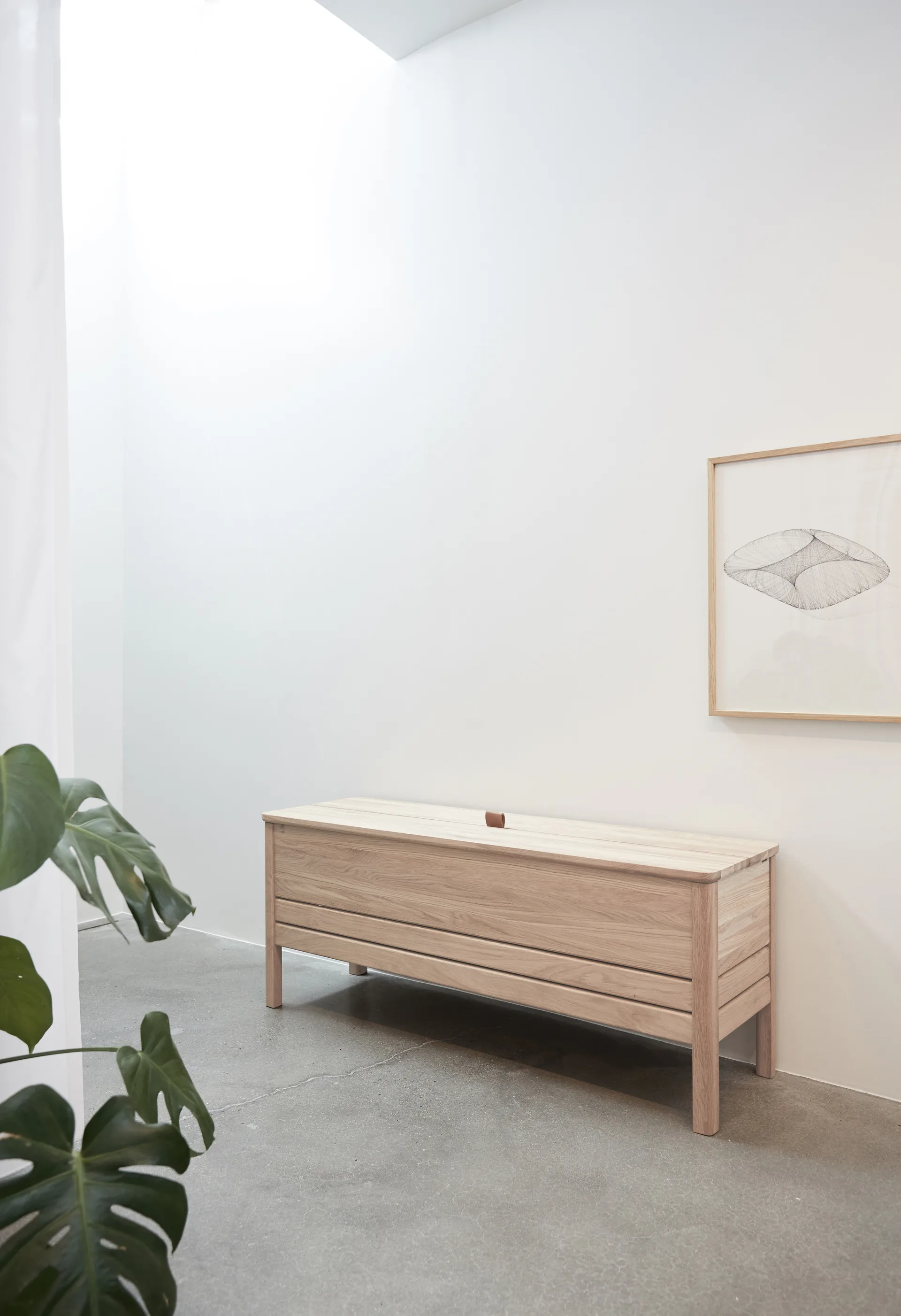 A Line banco de arrumação 111 cm, Carvalho branco Form & Refine