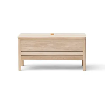 A Line banco de arrumação 90 cm - Carvalho branco - Form & Refine