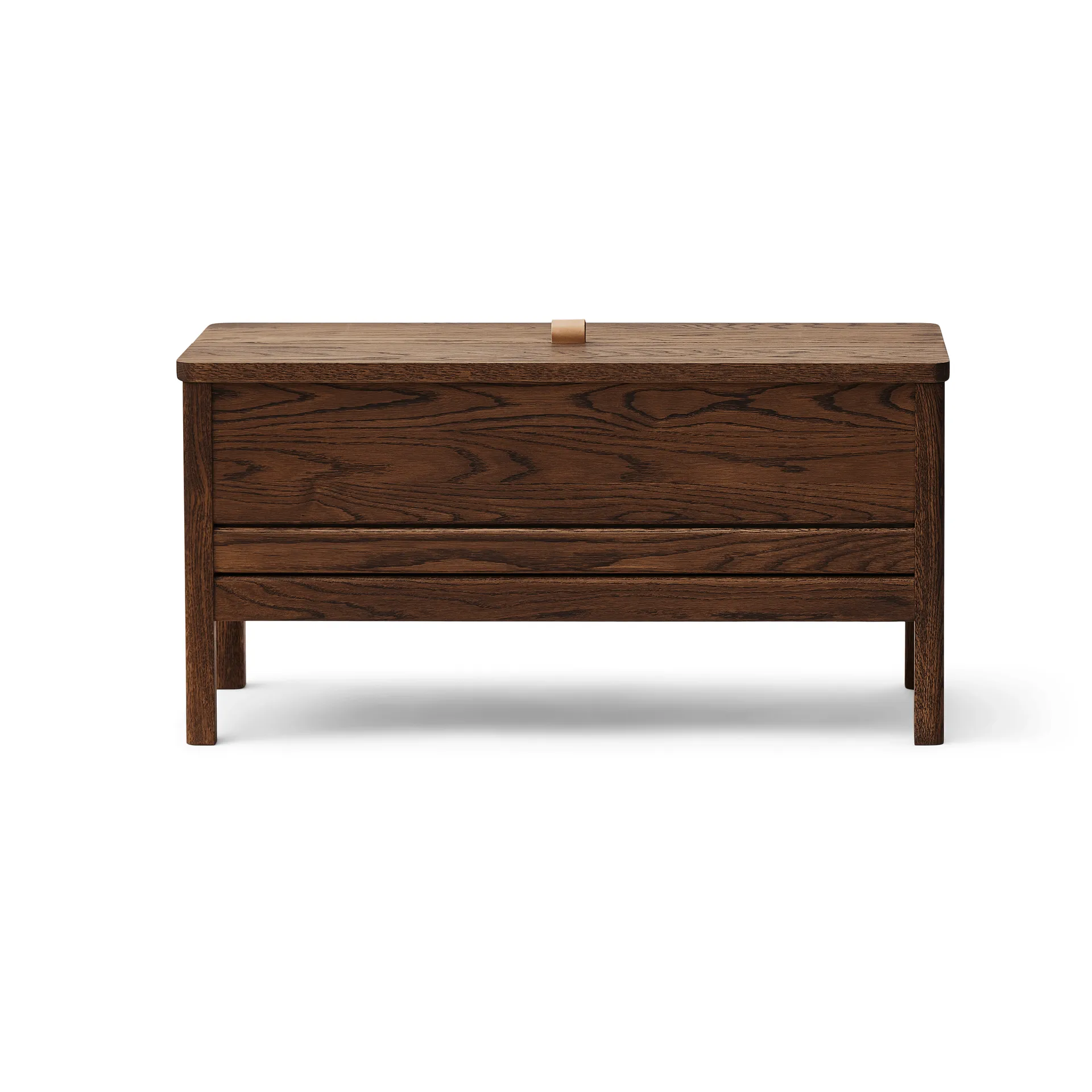 A Line banco de arrumação 90 cm, Carvalho fumado Form & Refine